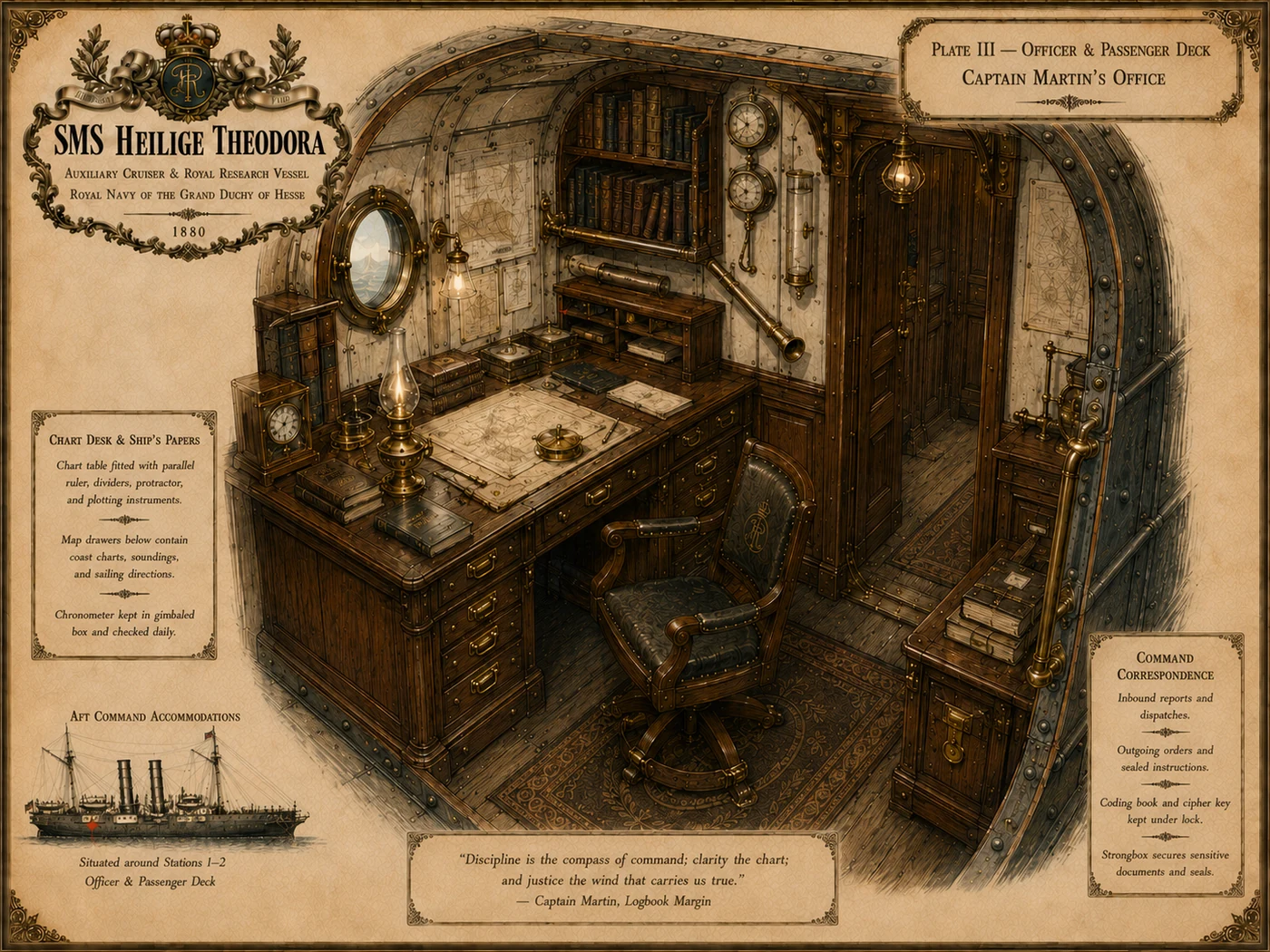 Captain Martin’s Office, Plate III